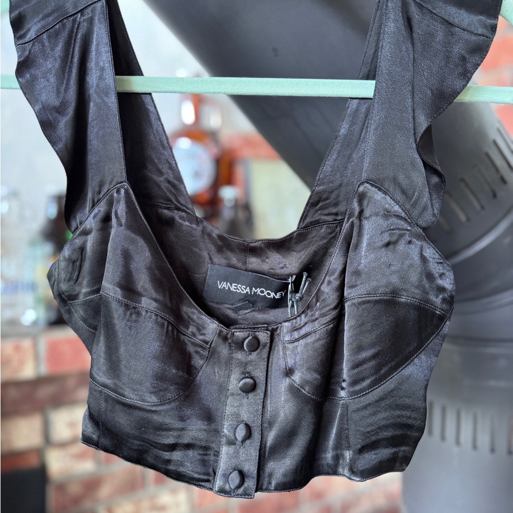 Vanessa Mooney satin bustier/crop top